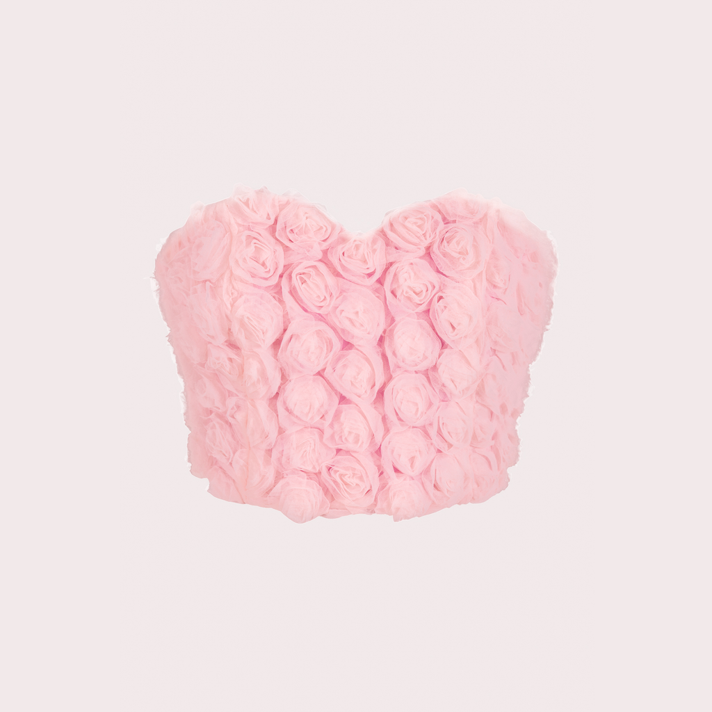 Crop-Top Tulle Flowers - Handmade