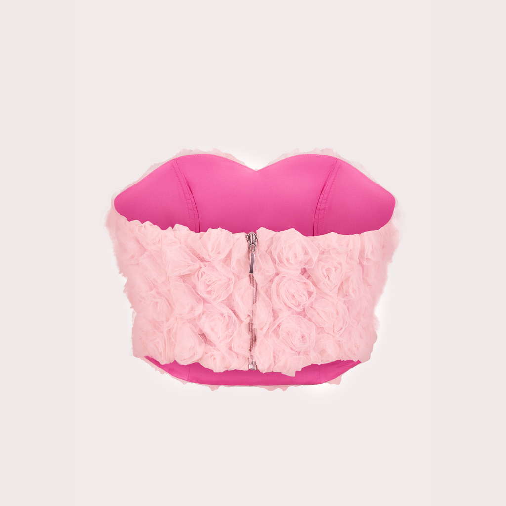 Crop-Top Tulle Flowers - Handmade