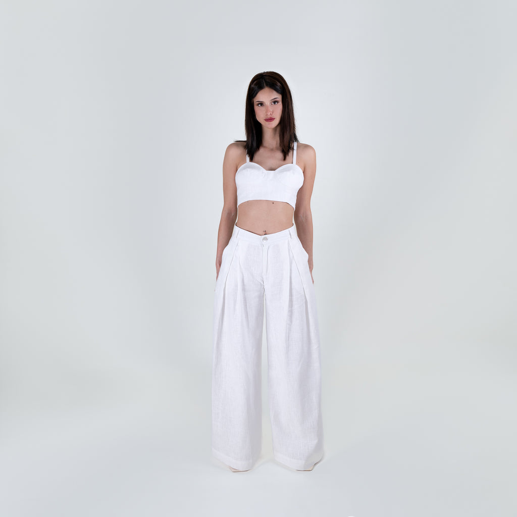 Linen crop top